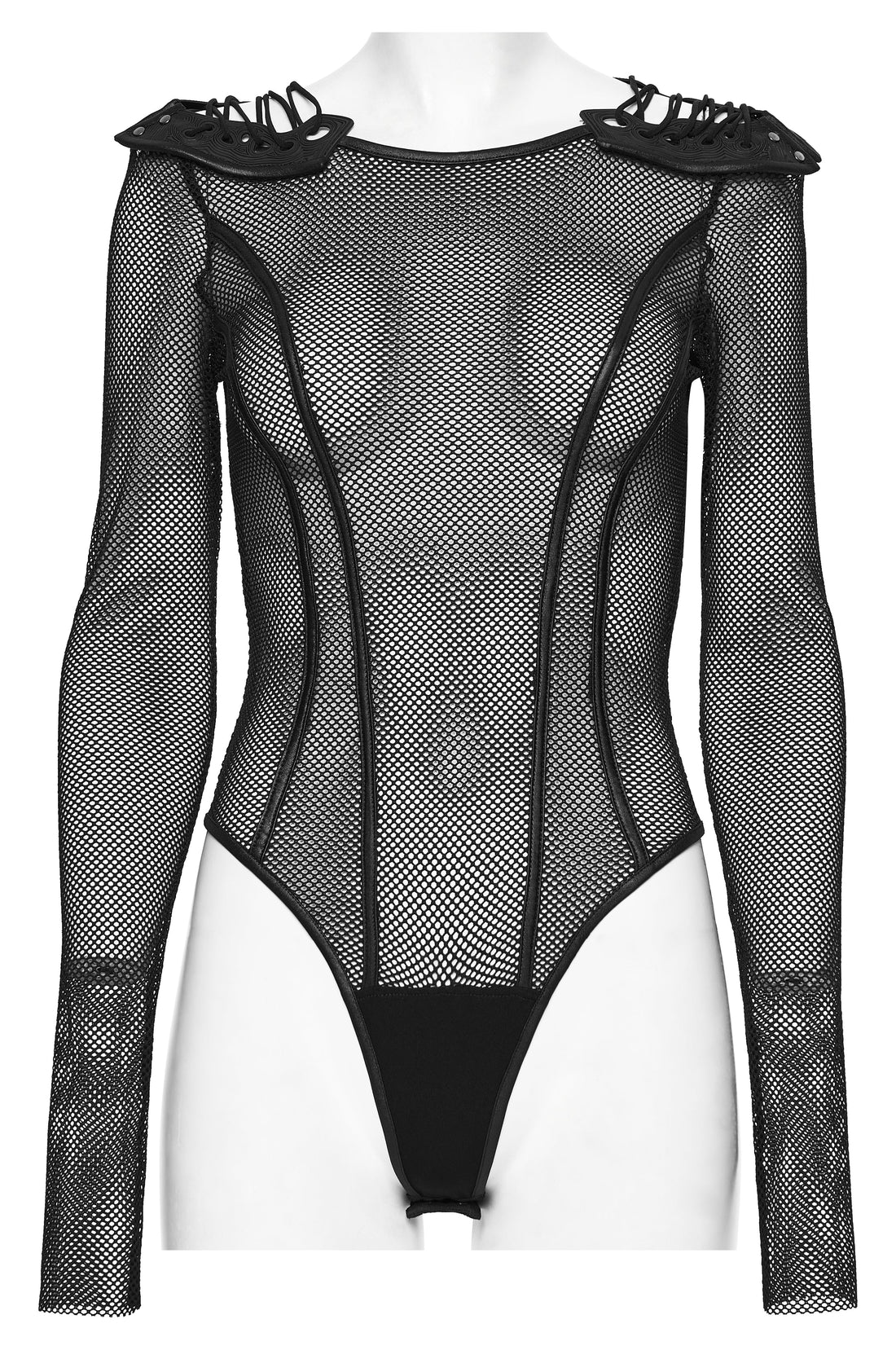 Punk Rave Cyberpunk Armor Mesh Bodysuit – The Gothic Statement Piece You Need Right Now