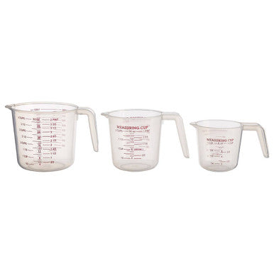 Measure Up: The Orsina Guluna Set of 3 Nesting Clear Plastic Measuring Jugs