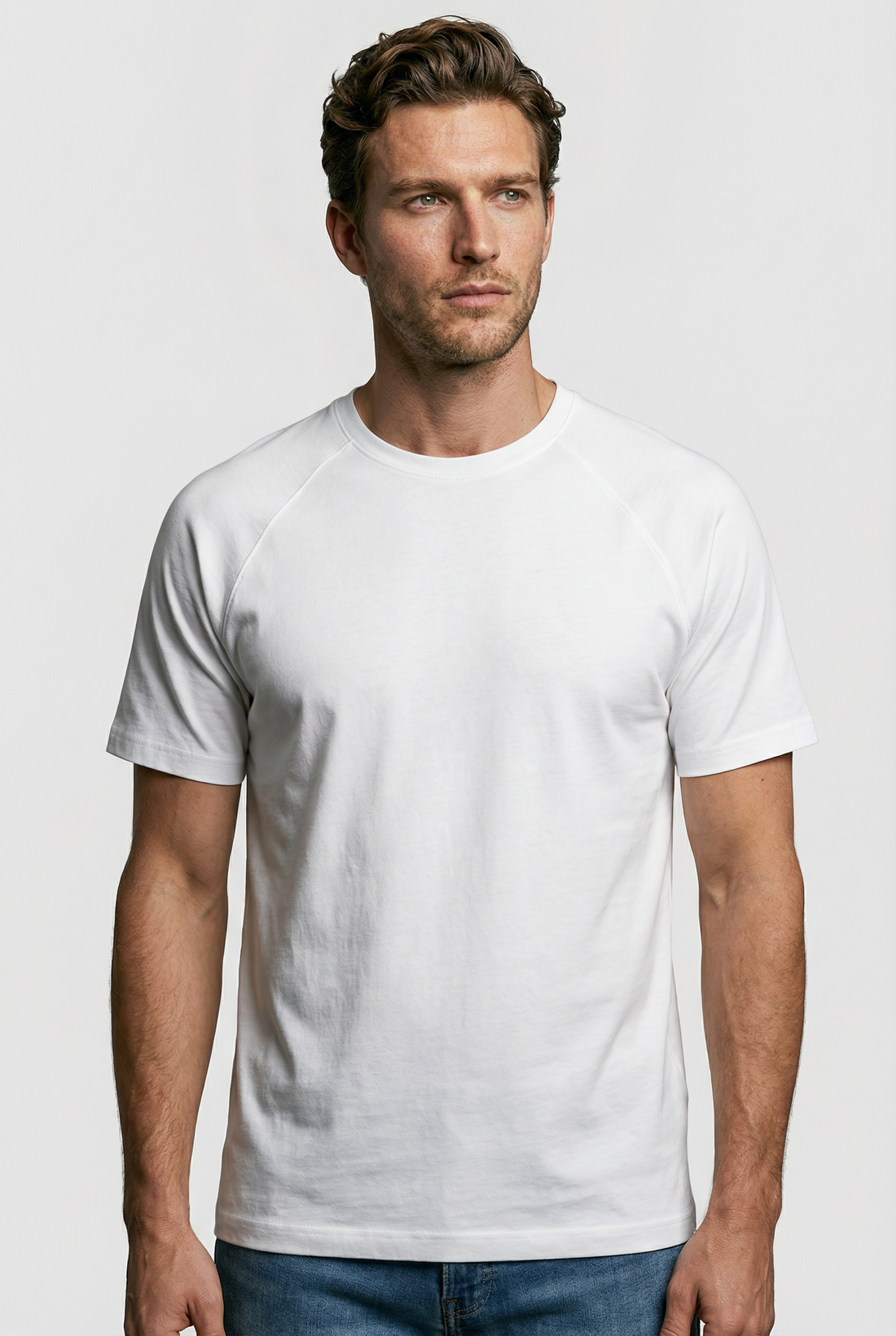 Wear London Hoxton Raglan Sleeve Fitted White T-Shirt – The Distinctive British Tee With a Fashion Edge for £30