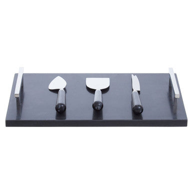 Orsina Marina Black Marble Cheese Board and Knife Set with silver handles — one of three Orsina kitchen knife products compared in this guide from ALTOE