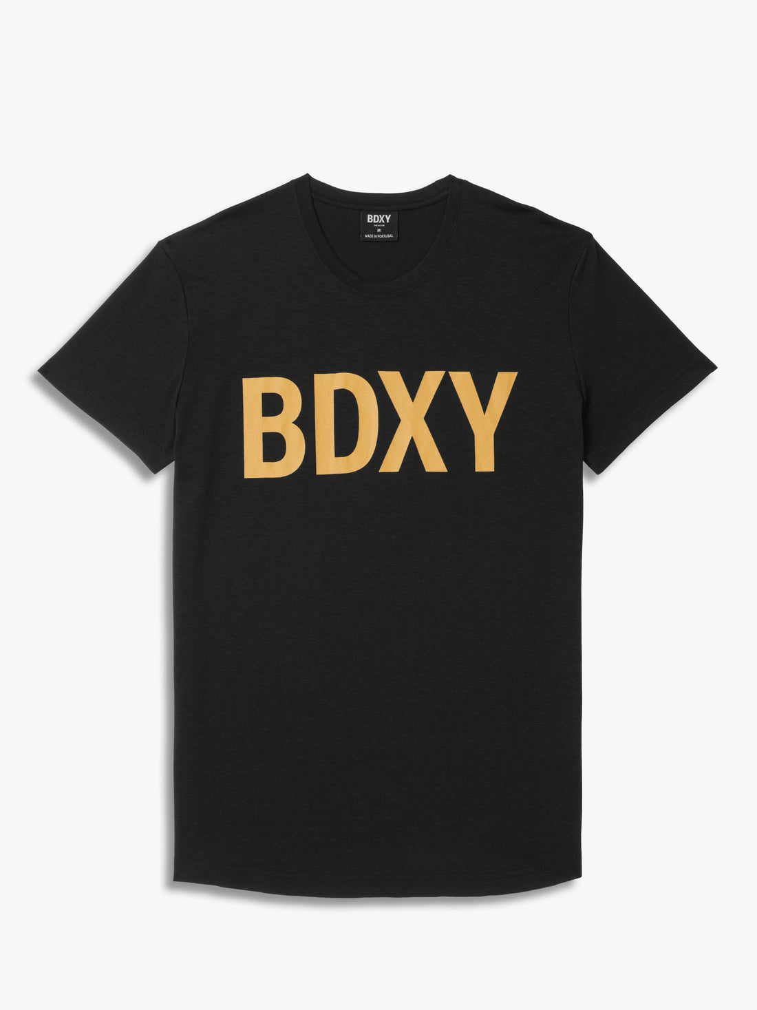 BDXY Studios The Actor Logo T-shirt in black — lyocell and organic cotton blend with bold BDXY signature logo lettering across the chest, shown from the front