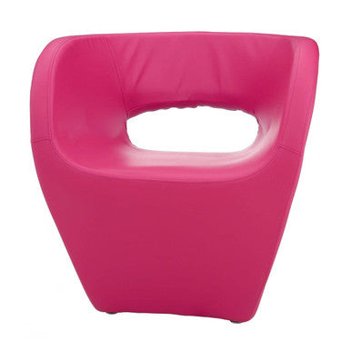 Be Bold: The Orsina Aldo Hot Pink Faux Leather Armchair