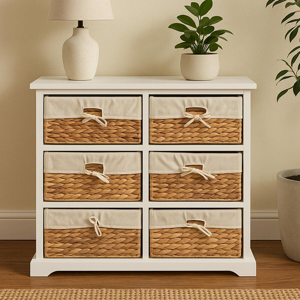 The Storage Solution You Didn't Know You Needed: Orsina Ashby 6 Seagrass Drawer Chest