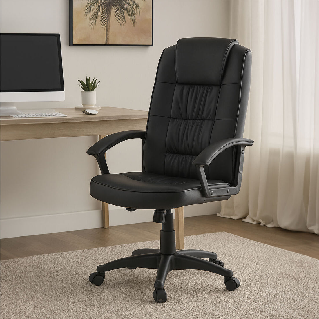 The Chair Your Home Office Has Been Waiting For: Orsina Brent Black Swivel Task Chair