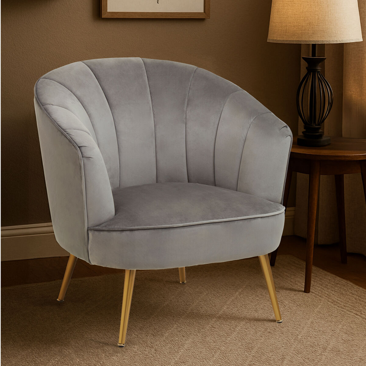 Orsina Yolanda Grey Velvet Accent Chair – The £149.95 Sophisticated Statement That Elevates Any Room