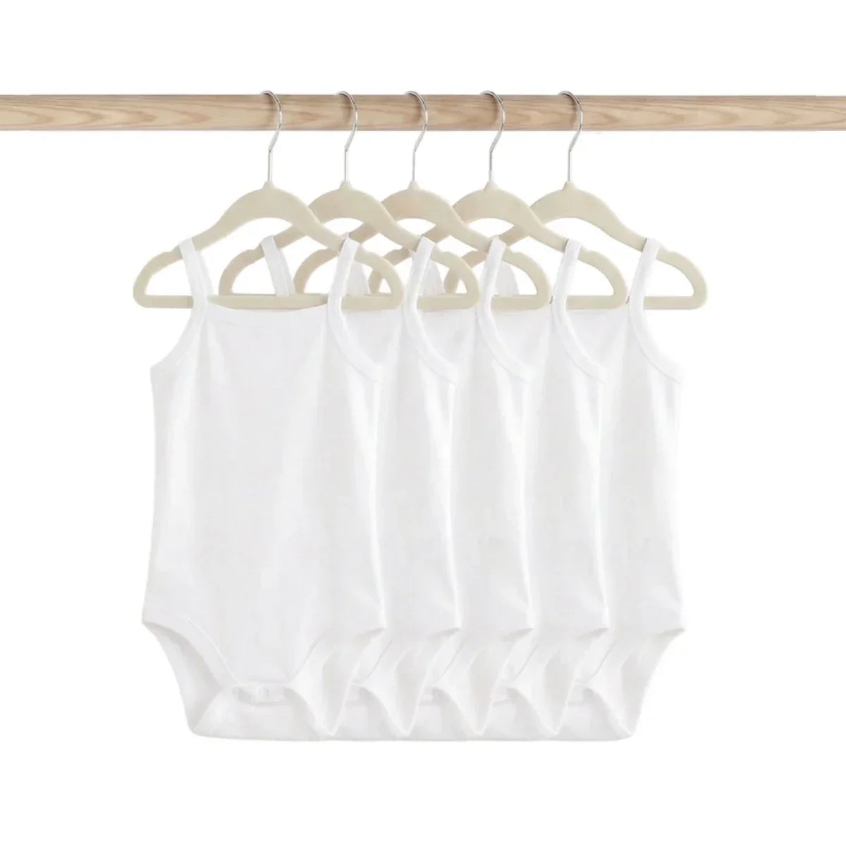 HelloBaby Unisex Strappy Bodysuit 5-pack — 100% cotton Oeko-Tex certified nickel-free popper fastening baby bodysuits, washable at 60 degrees, made in Turkey by ebebek brand