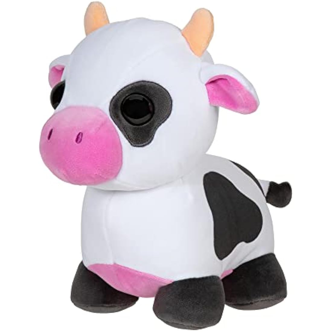 Adopt Me! Cow Collector Plush – 8-inch soft stuffed toy from the Roblox Adopt Me game, Series 1, shown with virtual item code card included