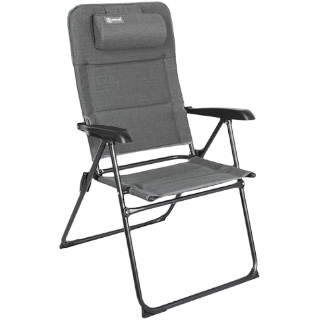 Homecall folding garden camping chair waterproof Olefin UV protection sponge padded grey 5-level recline 120kg steel