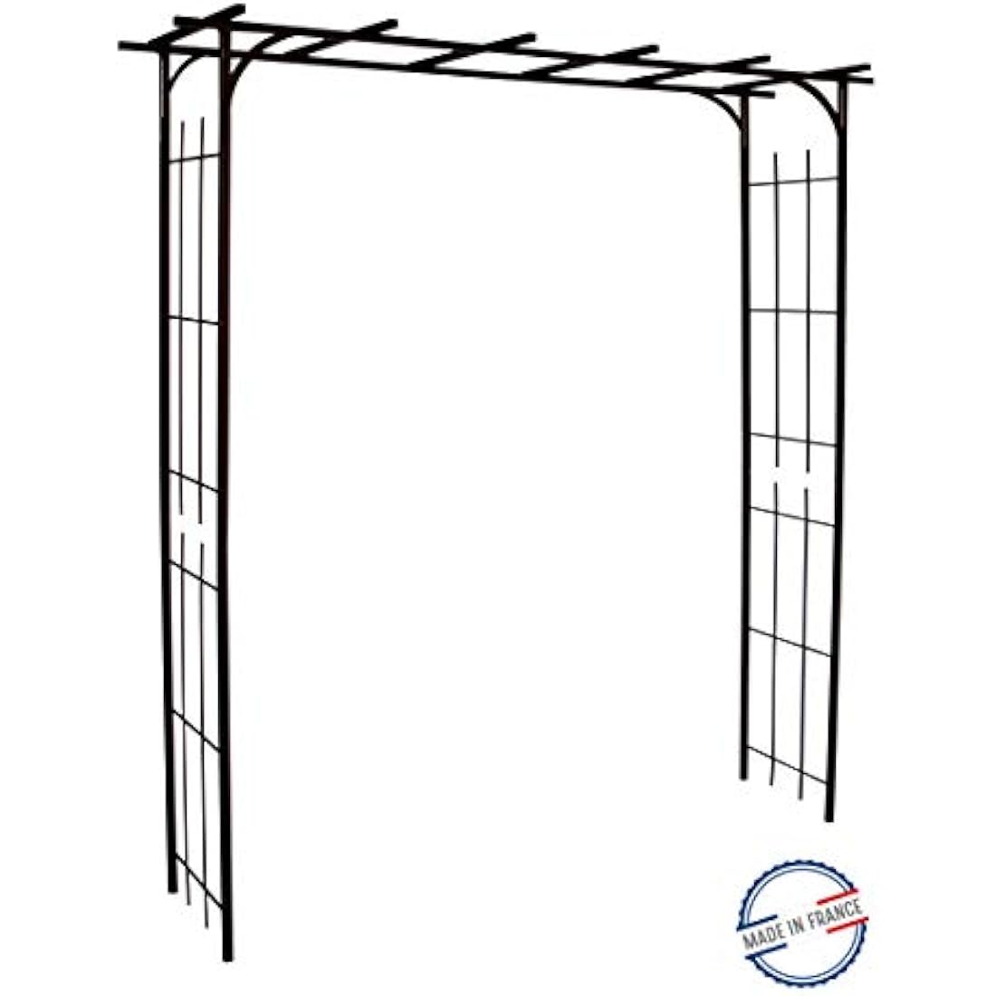 Louis Moulin large iron garden pergola 187x40x198cm UV coated epoxy climbing plants arch push-fit assembly