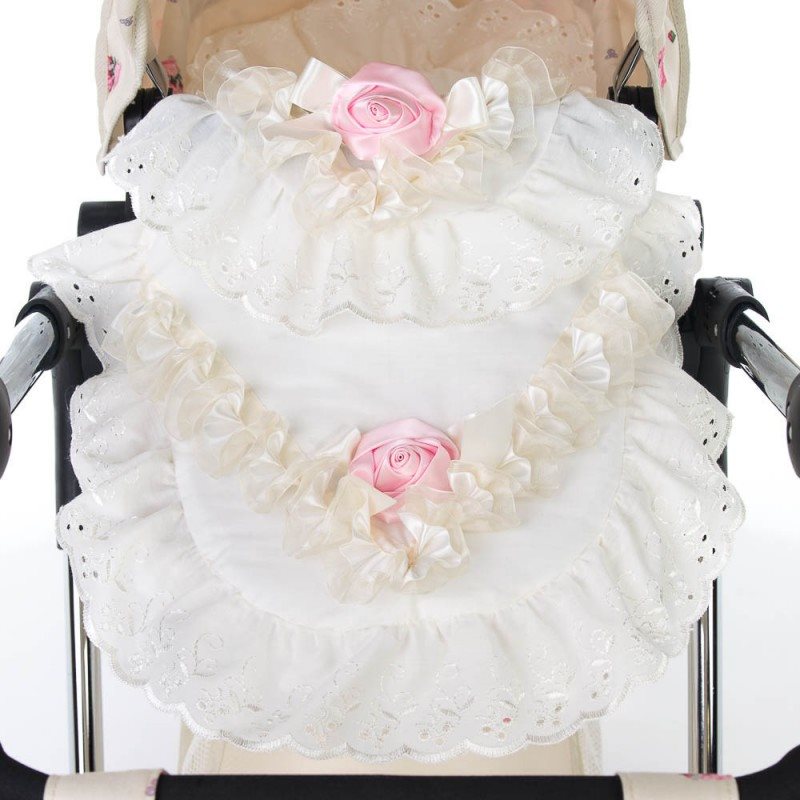 Roma Dolls Pram 2 Piece Bedding Set — padded quilted cover and matching pillow for dolls prams, coordinating with the Roma Darcie Dolls Pram, suitable for children aged 3 years and over
