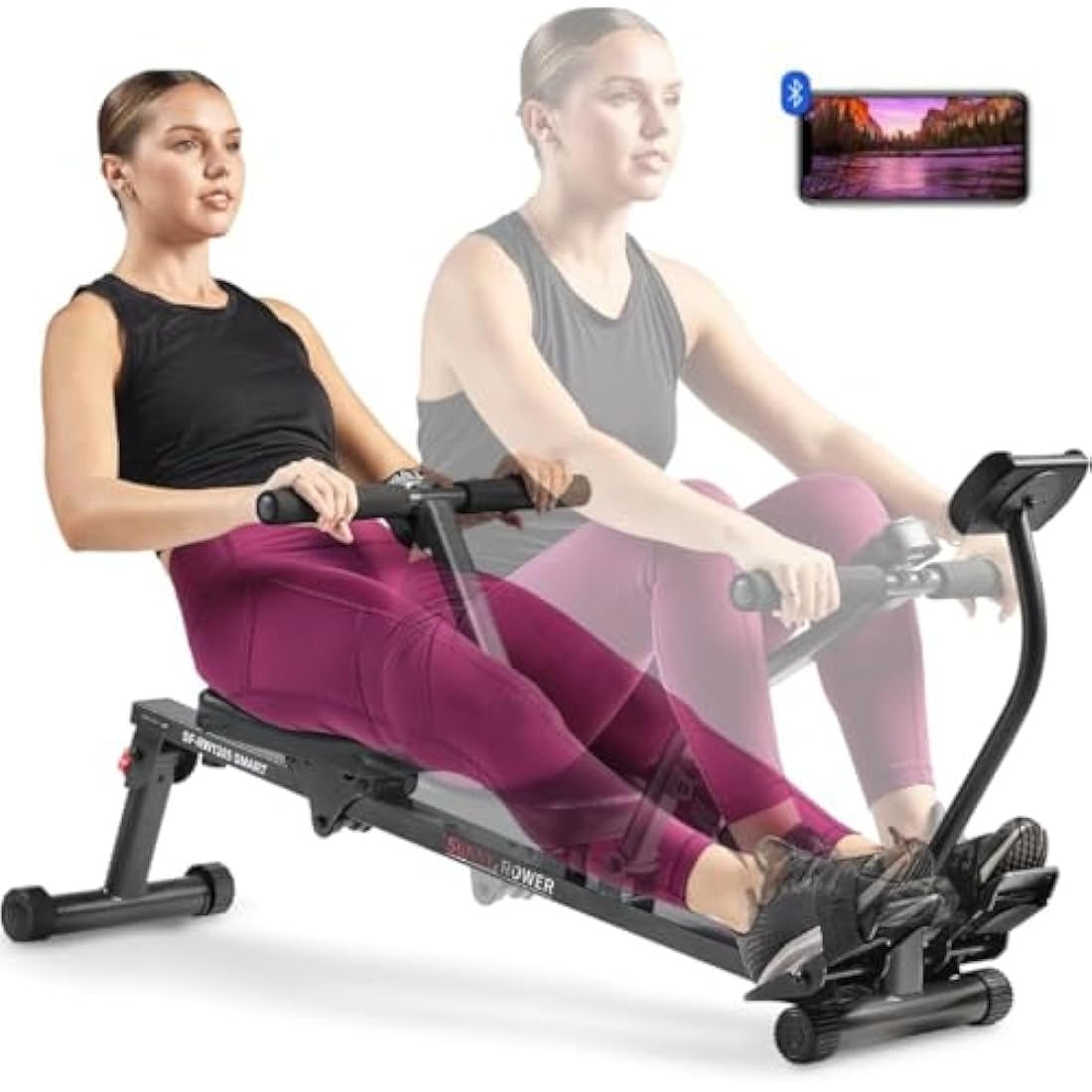 Row Your Way Fit: Sunny Health & Fitness Compact Rowing Machine with 12 Resistance Levels