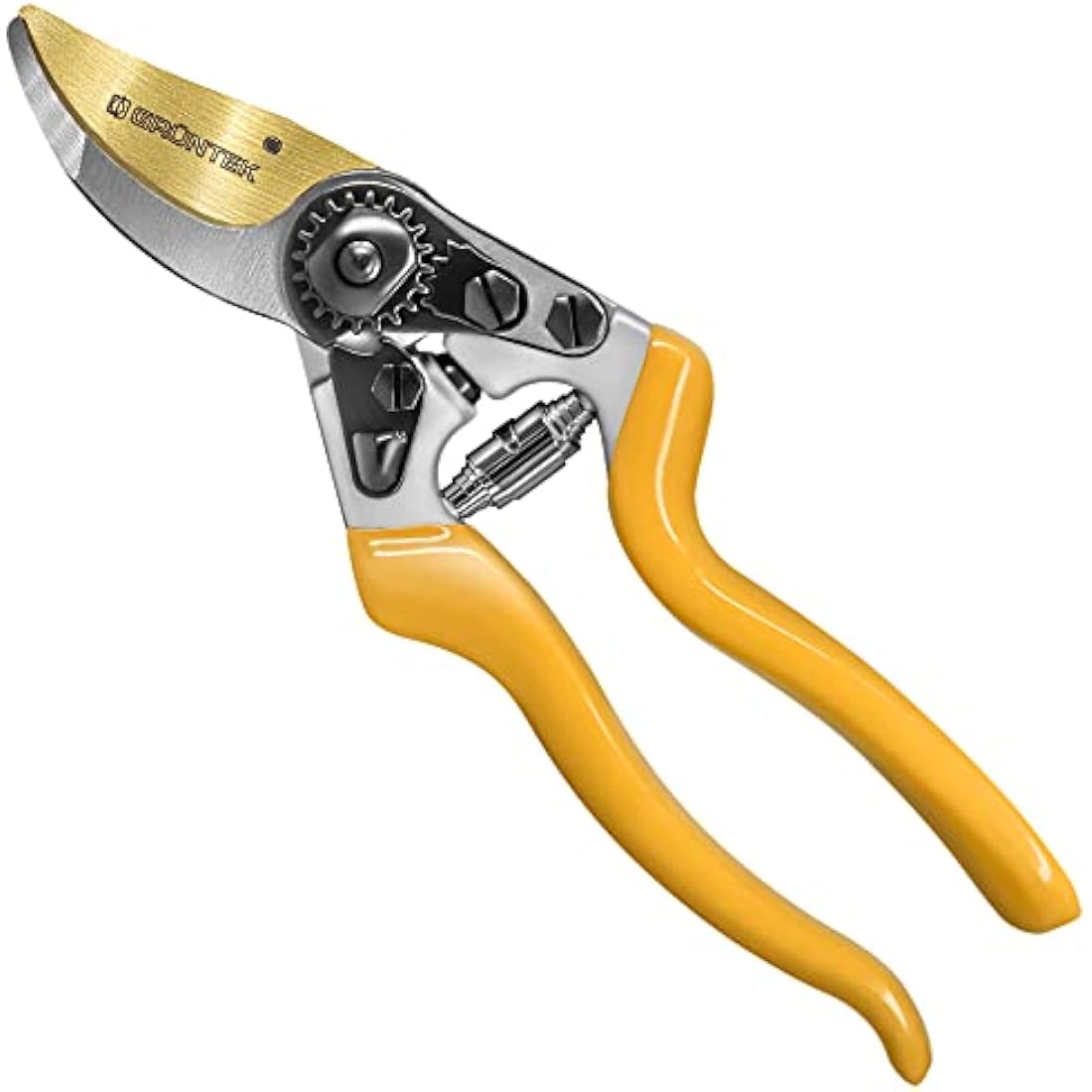 GRÜNTEK Z-25 titanium bypass secateurs 215mm Japanese SK5 blade ergonomic non-slip handles shock absorbers