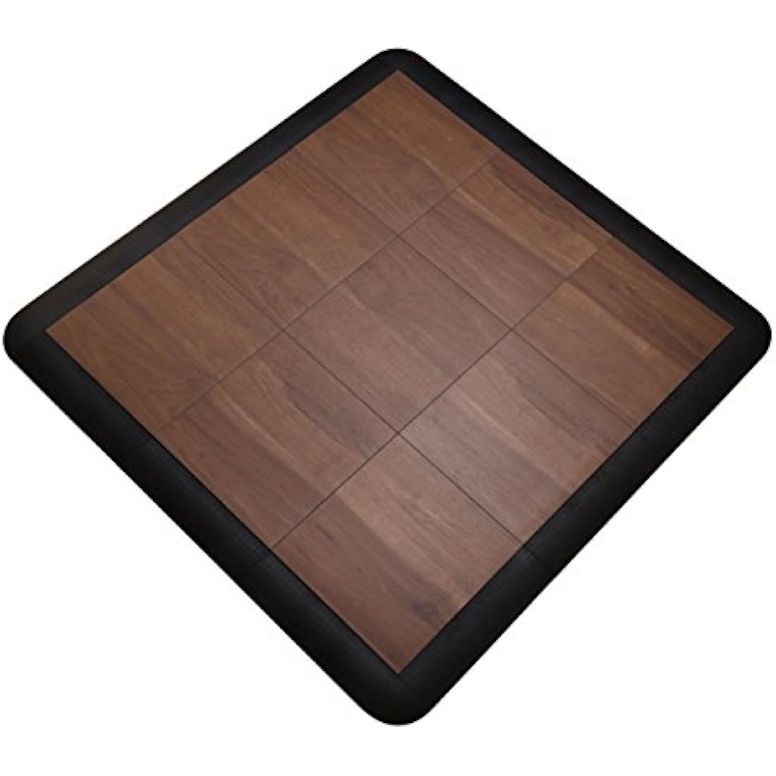 SnapFloors portable modular dance floor kit in Dark Maple — interlocking 3x3 tiles for home and outdoor dance practice