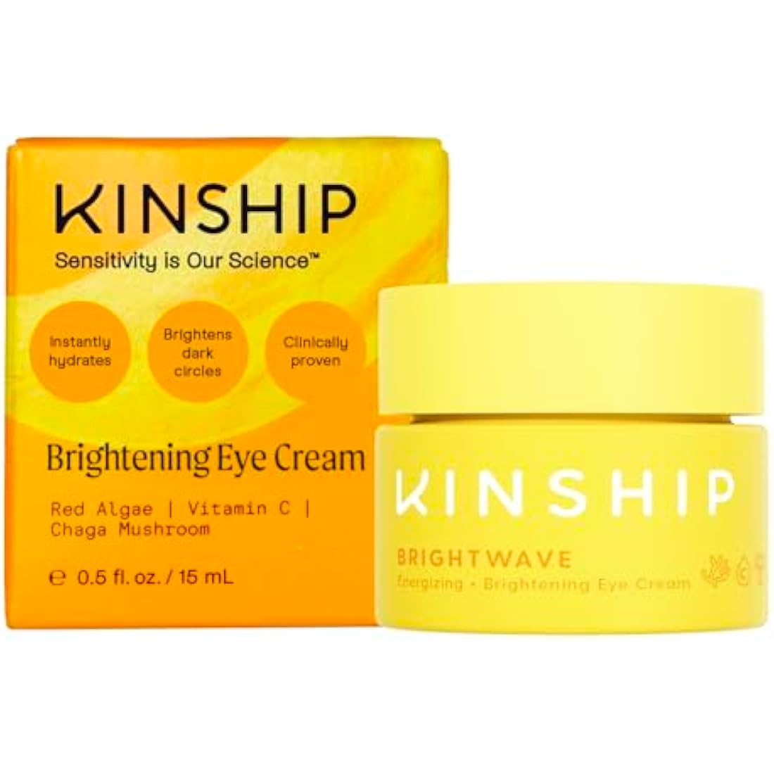 Kinship Brightwave Vitamin C Eye Cream Energizing and Brightening 15ml — vitamin C formula for brightening the eye area and reducing the appearance of dark circles and puffiness