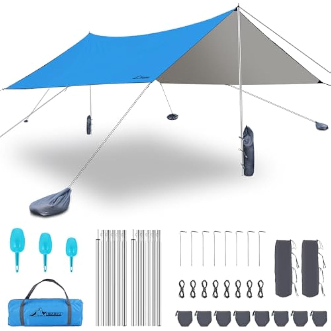 WADEO 12x12ft Camping Tarp Review – Waterproof Heavy-Duty Shelter with Poles & Sandbags