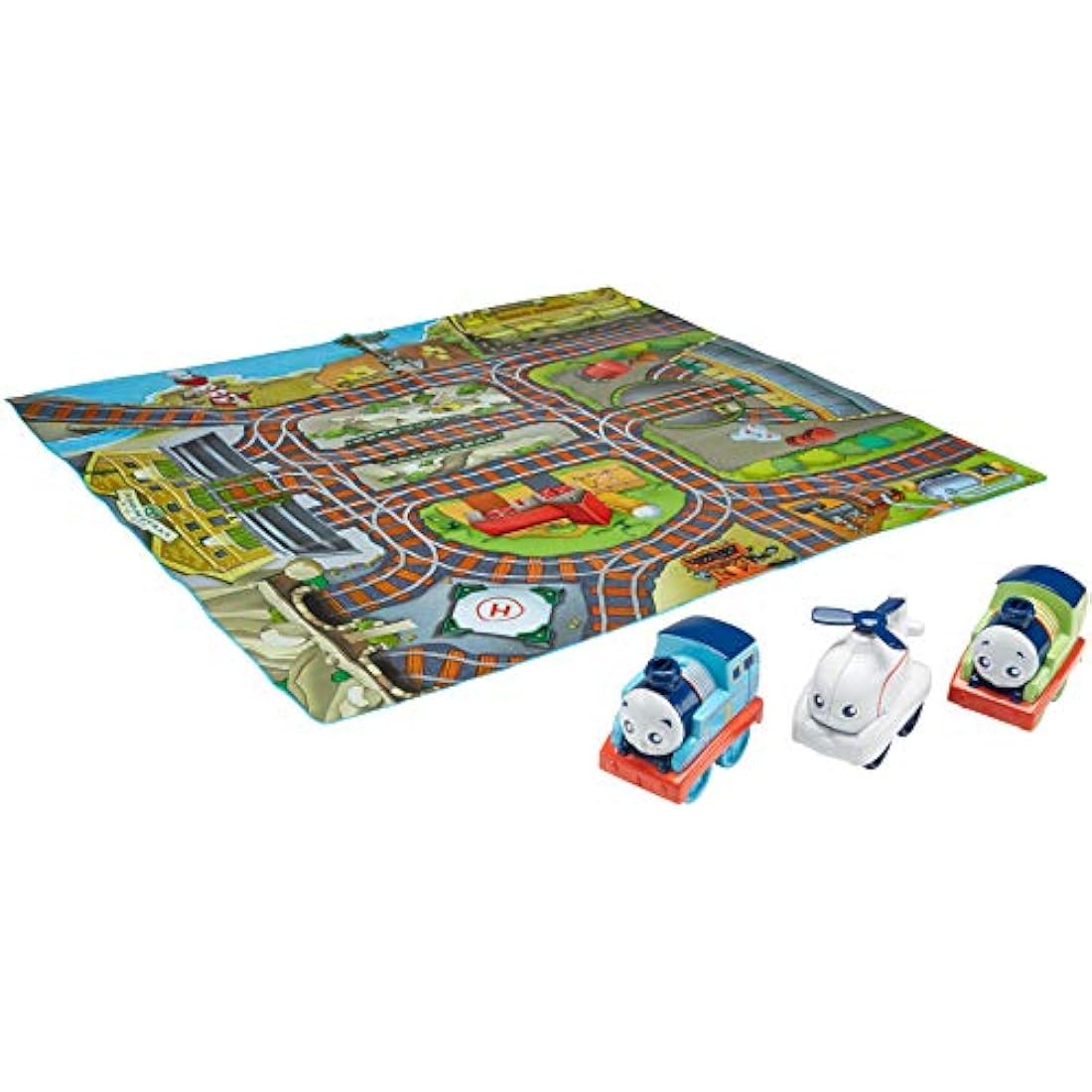 Thomas & Friends My First Playmat and Push Along Toy Train Set – colourful railway play mat with Thomas engine for toddlers