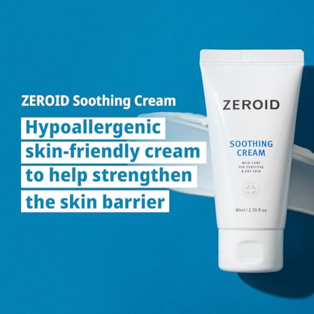 ZEROID Soothing Cream 80ml Korean dermocosmetic sensitive skin barrier restoration soothing calming