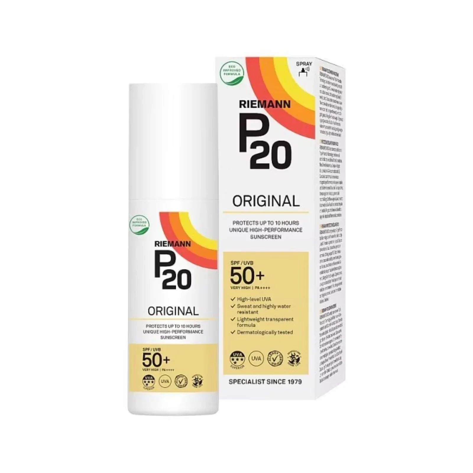 P20 Original SPF50+ Sun Spray — one of four sunscreens compared at ALTOE for kids, sensitive skin, and adults