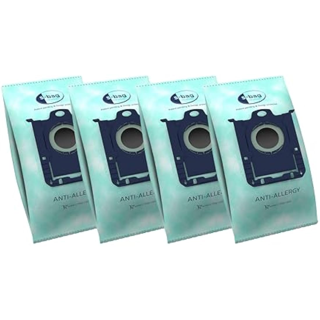 AEG GR206S Anti-Allergy Vacuum Cleaner Bags 4-pack for VX4 VX6 VX7 VX8 – high-filtration synthetic dust bags with hygienic self-sealing collar