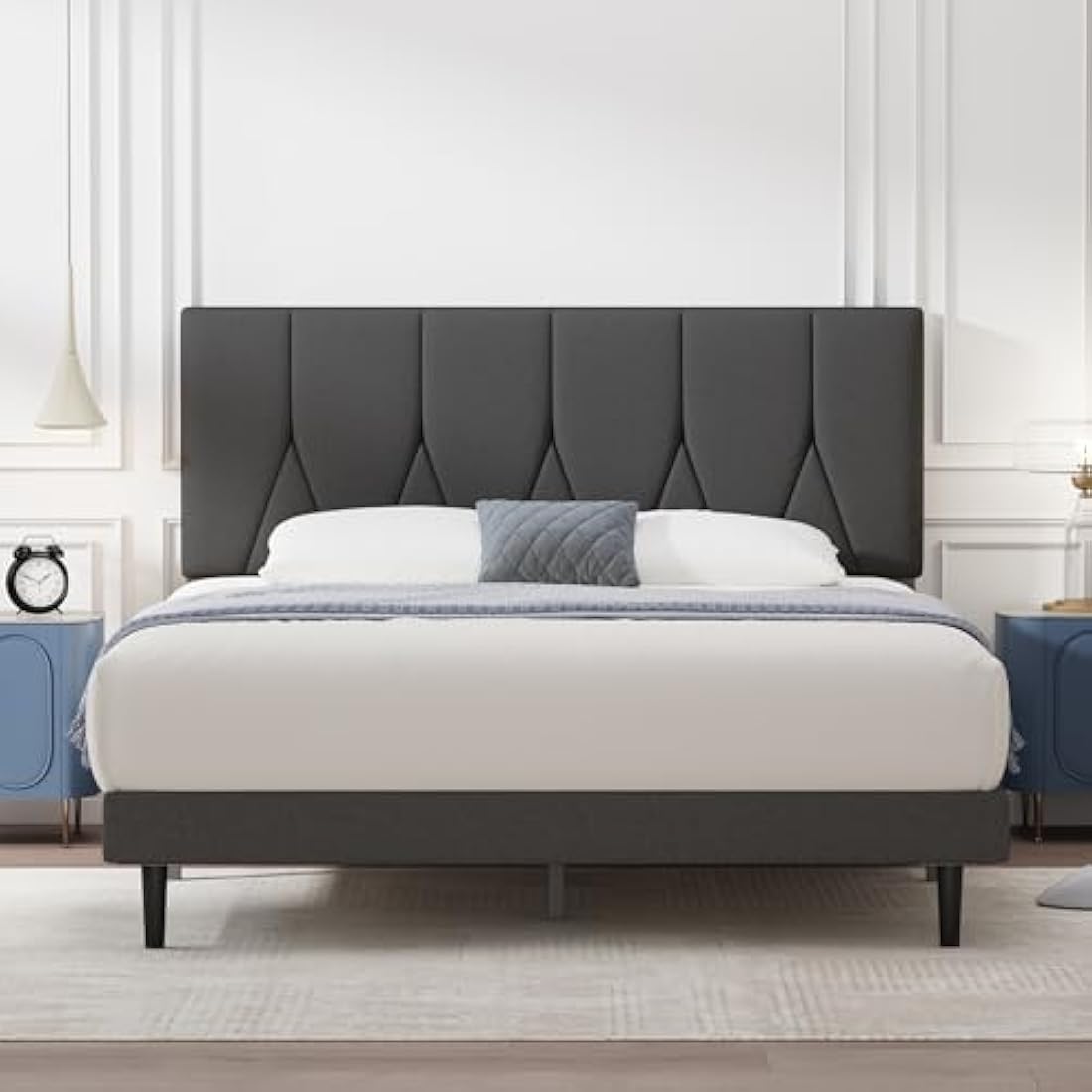 Style, Storage, Sleep: Small Double Upholstered Bed Frame with Underbed Storage at £171.13