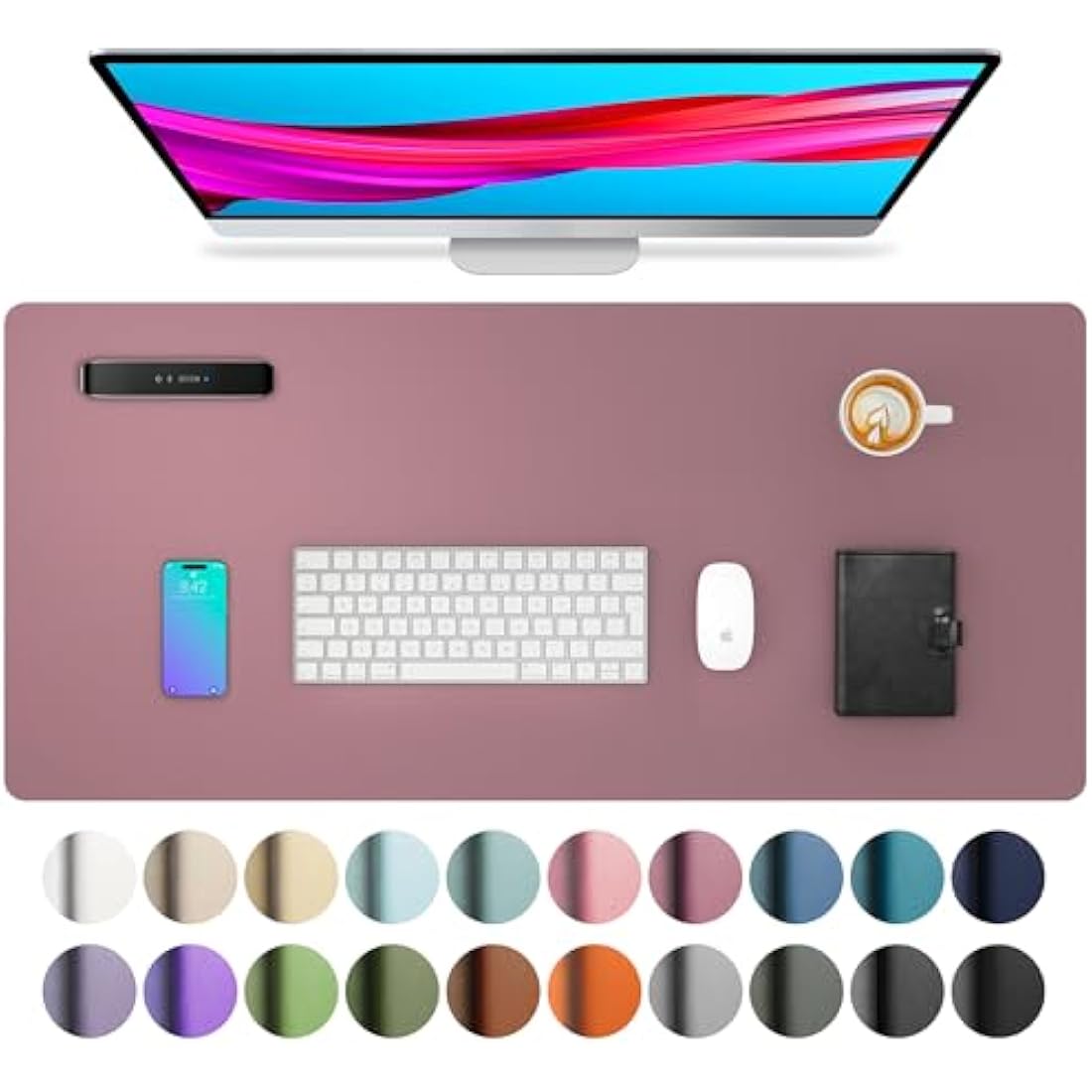 The Desk That Looks Like It Means Business: Aothia PU Leather Desk Mat at £25.29