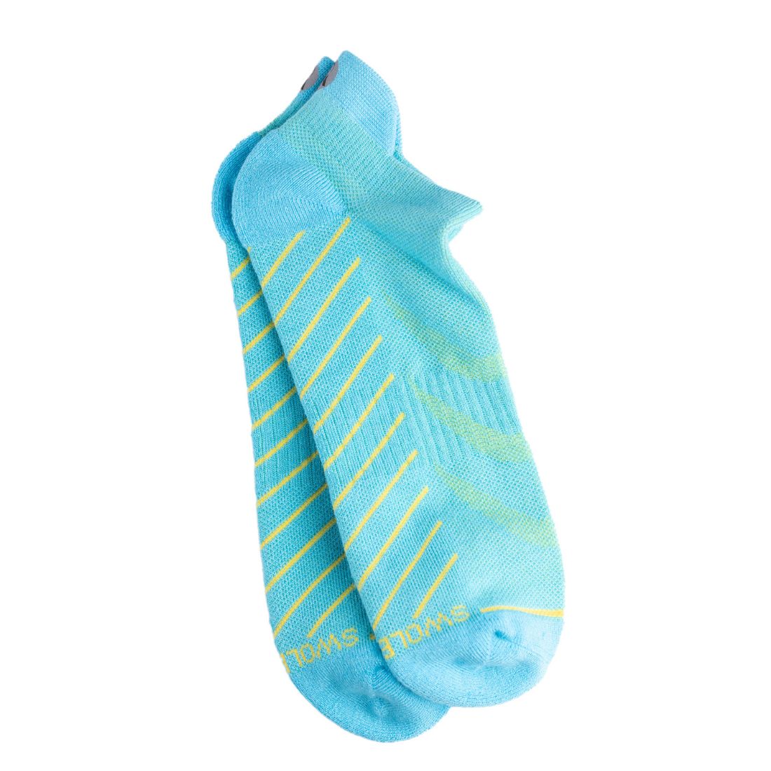 Swole Panda Blue Performance Trainer Socks — 75% Moso bamboo viscose cushioned athletic socks with 3D modelled arch support, asymmetrical lace pressure pads and moisture-wicking bamboo fibres