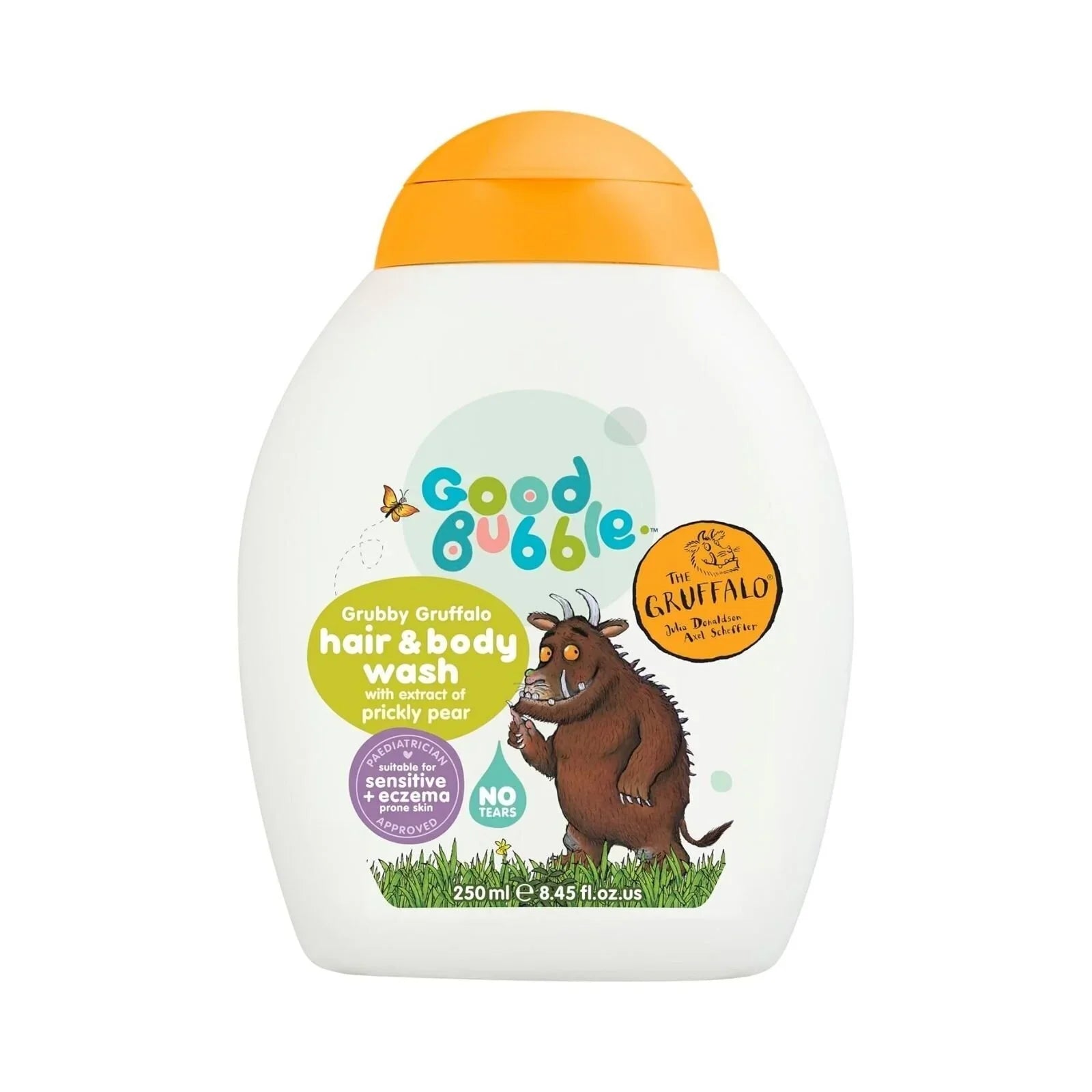 Good Bubble Grubby Gruffalo Hair and Body Wash with Prickly Pear Extract 250ml — one of four baby and family body washes compared at ALTOE for sensitive skin