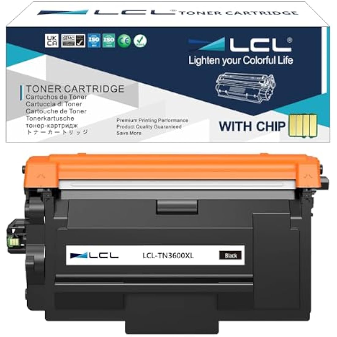 LCL TN3600XL high-yield black toner cartridge 6000 pages Brother HL-L5210DN HL-L6410DN MFC replacement