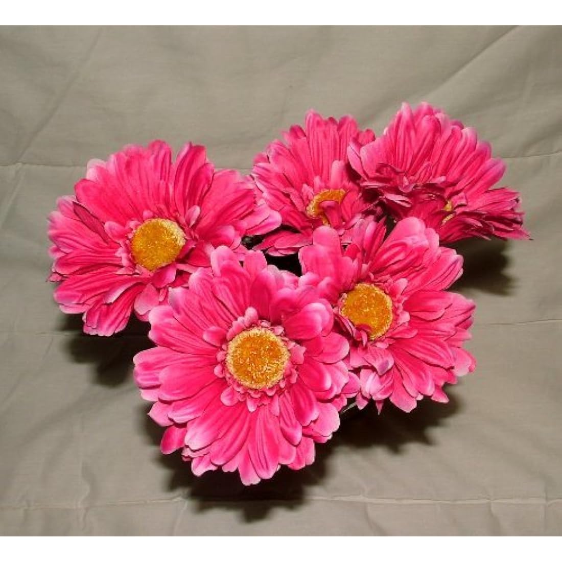 12 Hot Pink Gerberas That Never Wilt: Artificial Single Stem Gerbera Daisy 12-Pack at £32.52