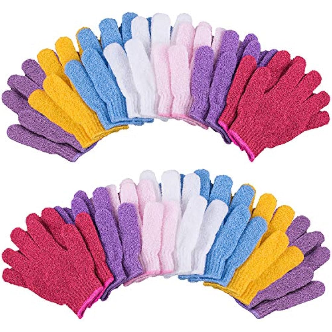 Duufin Exfoliating Gloves 14 pairs in 7 colours — one of four exfoliating body scrubbers compared at ALTOE for smooth renewed skin