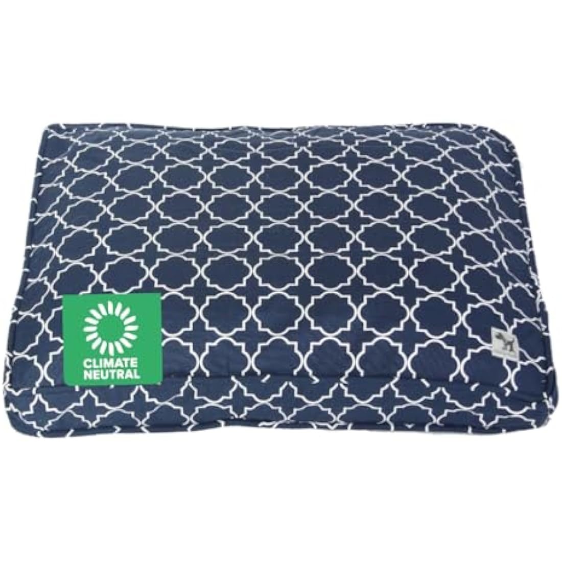 Molly Mutt Small Dog Bed Cover in Romeo and Juliet print 100% cotton shown stuffed and ready for use