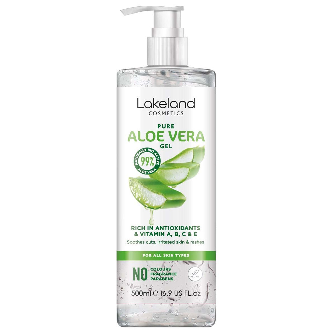 Pure Aloe Vera, Nothing Else: Lakeland Cosmetics 100% Bio-Active Aloe Vera Gel 500ml at £24.08