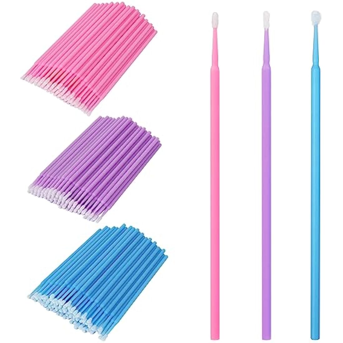 Shintop 300 PCS micro applicator brushes in three sizes — one of four lash brushes and applicator tools compared at ALTOE for professional lash extension and beauty work