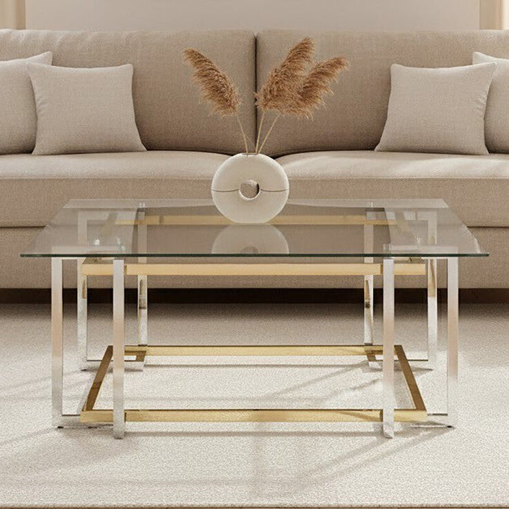 The Coffee Table That Anchors the Room – Orsina Elino Glass Coffee Table for £323.95