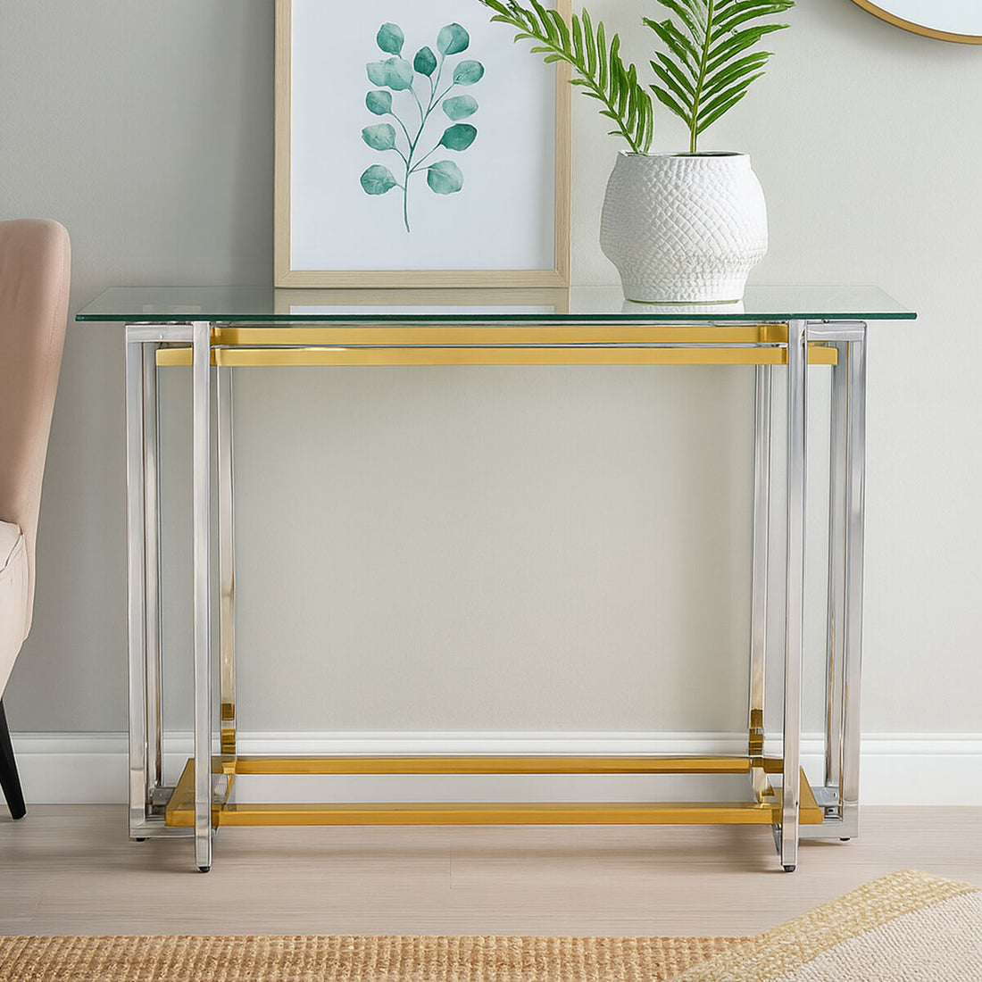 The Table That Transforms Your Hallway Into a Gallery – Orsina Elino Glass Console Table for £235.95