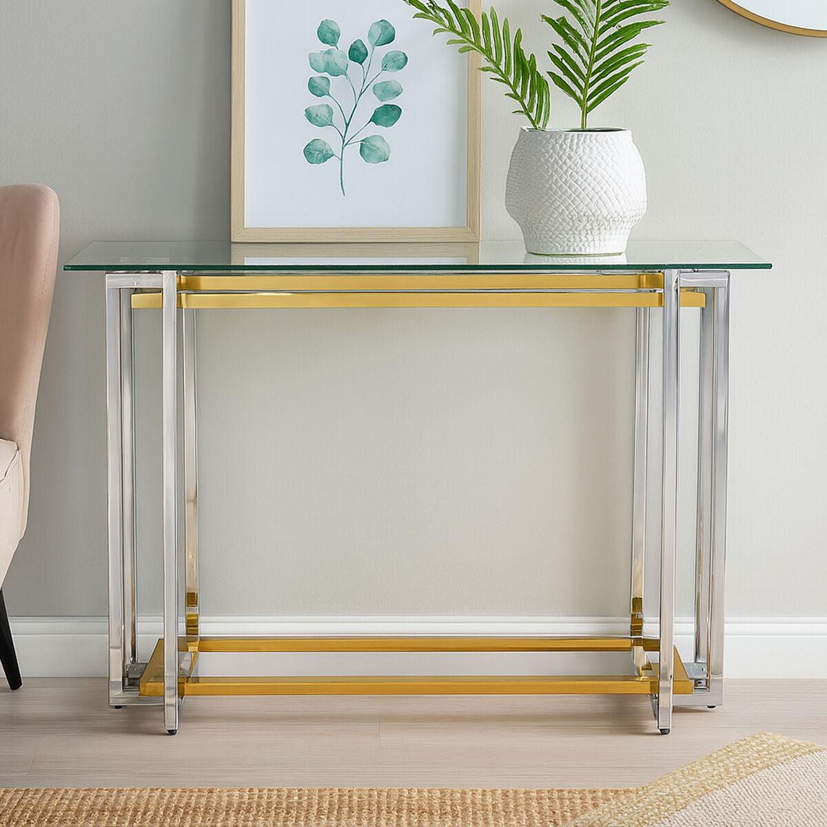 The Table That Transforms Your Hallway Into a Gallery – Orsina Elino Glass Console Table for £235.95