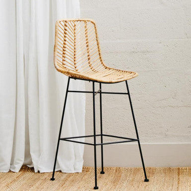 The Bar Stool That Makes Your Kitchen Look Like a Design Magazine – Orsina Manado Rattan Counter Stool for £108.95