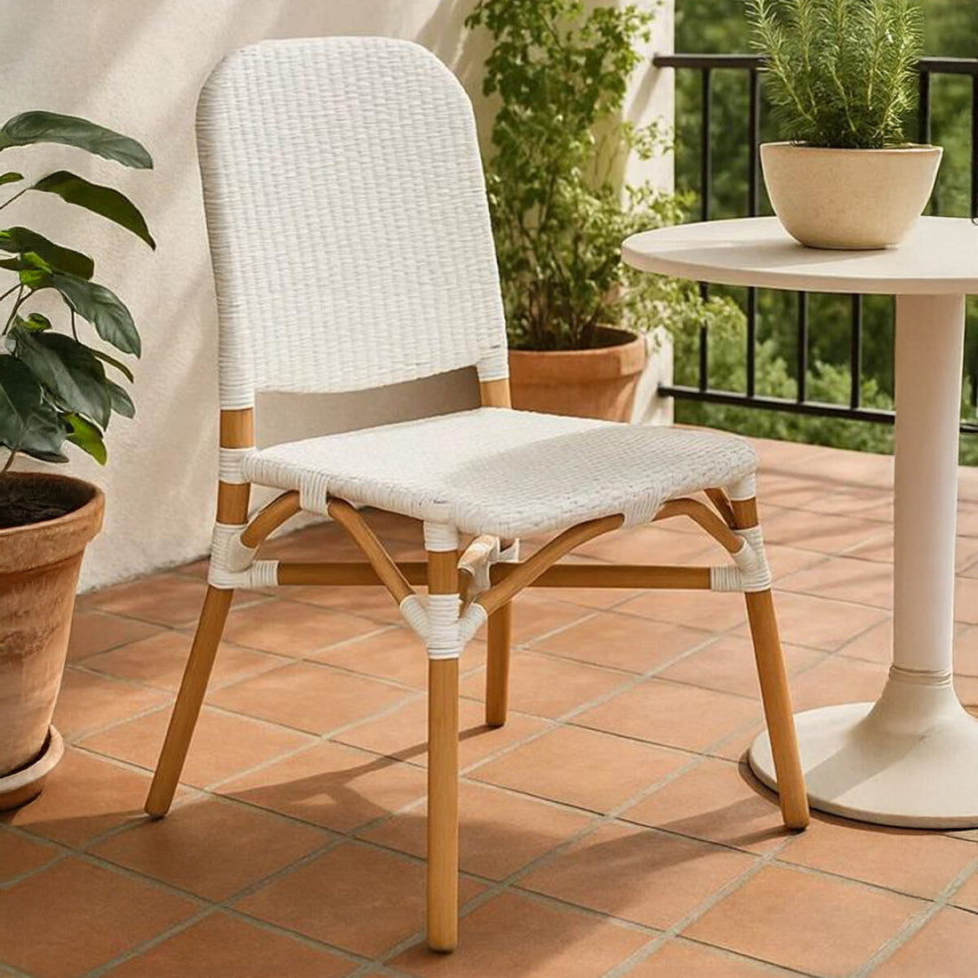 The Dining Chair That Brings the Coast to Your Table – Orsina Manado Natural & White Rattan Dining Chair for £89.95