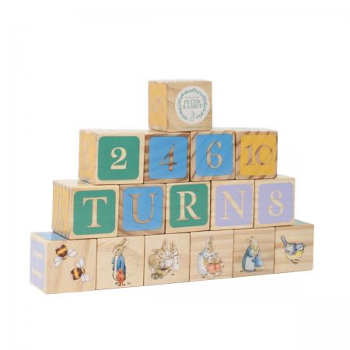 Beatrix Potter Meets Learning Through Play: Rainbow Designs Peter Rabbit Wooden Picture Blocks at £13.97
