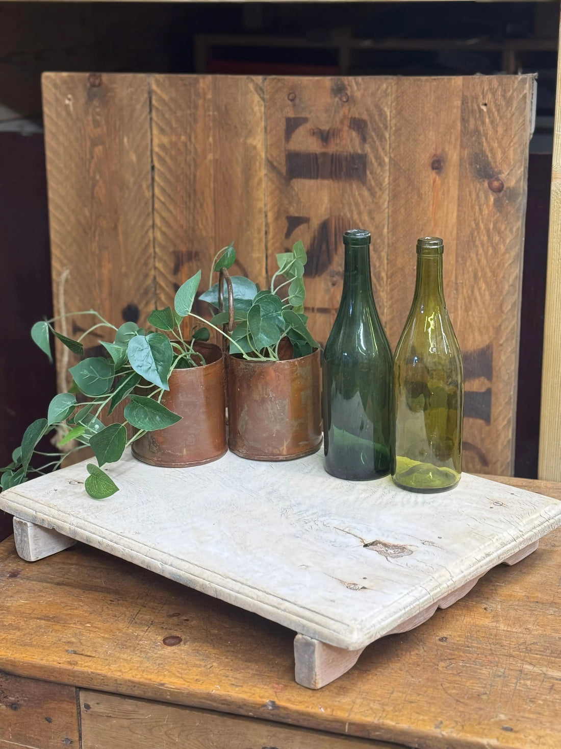 Wooden Pata Board Platter antique Indian handmade board — 52.5cm x 40cm x 7cm repurposed as antipasti charcuterie serving board with authentic marks and character from age and use