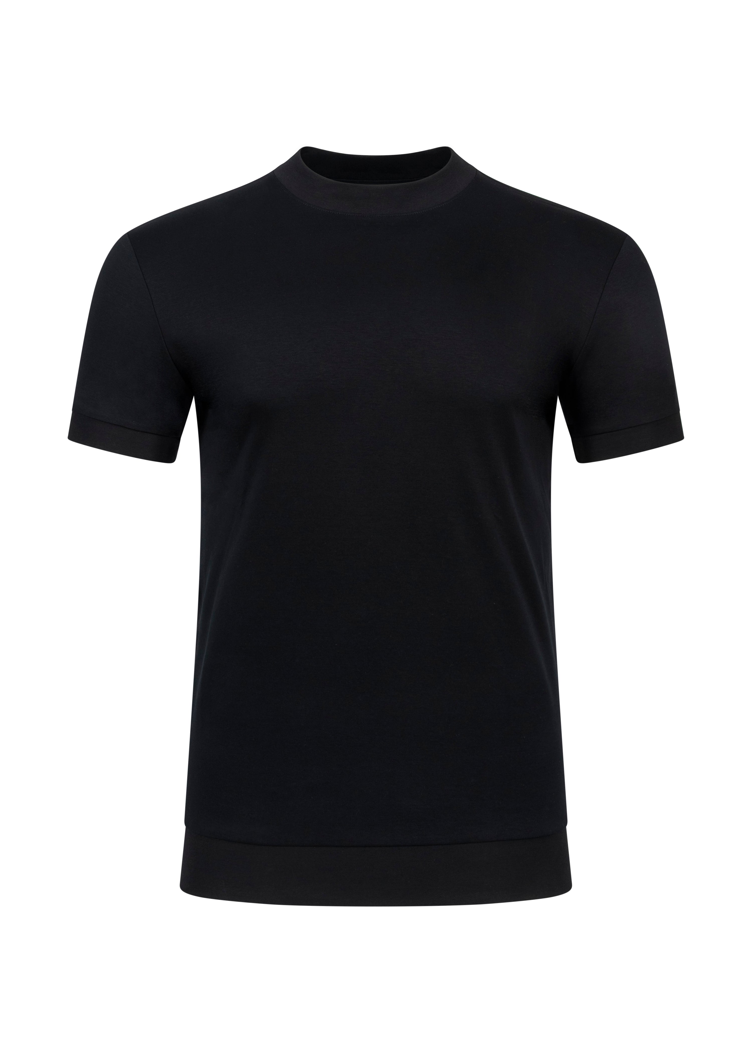 Forbes Luxury Menswear Slim Fit Black Cotton T-Shirt — premium high-grade cotton with subtle Forbes F logo and tailored slim fit silhouette