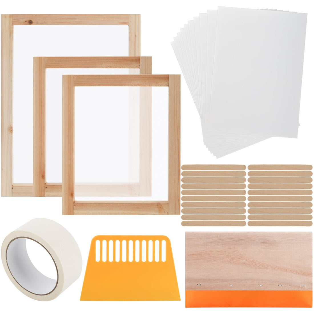 Print Your Own Designs on Anything: Lyellfe 36-Piece Screen Printing Starter Kit at £42.00