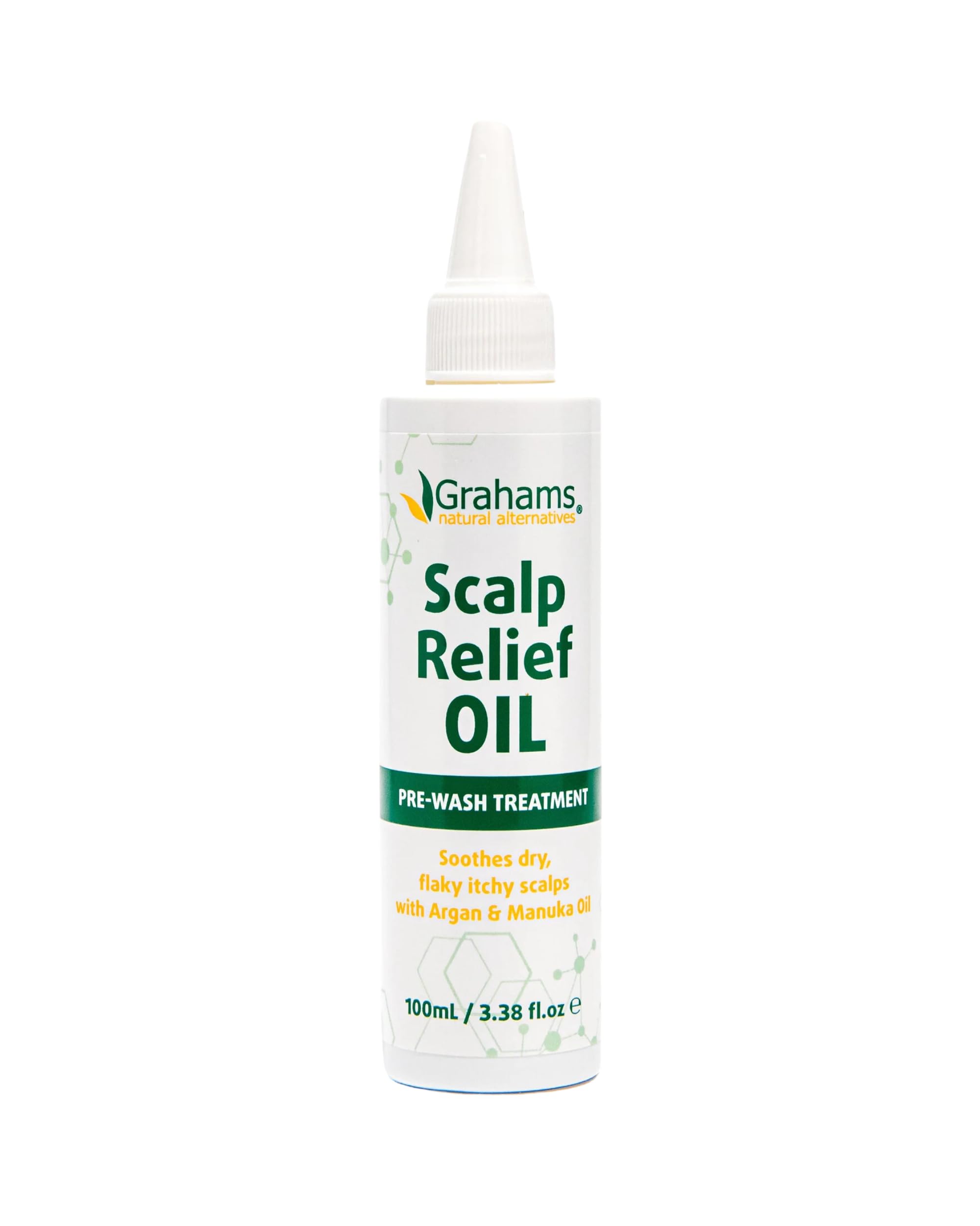Grahams Natural Scalp Relief Oil 100ml steroid-free for dry itchy flaky scalp psoriasis seborrheic dermatitis dandruff