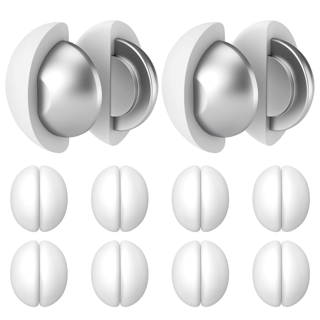 ROLIZOE Magnetic Shower Curtain Weights — 10 pairs of rustproof silicone-encased strong magnetic weights to keep shower curtains in place