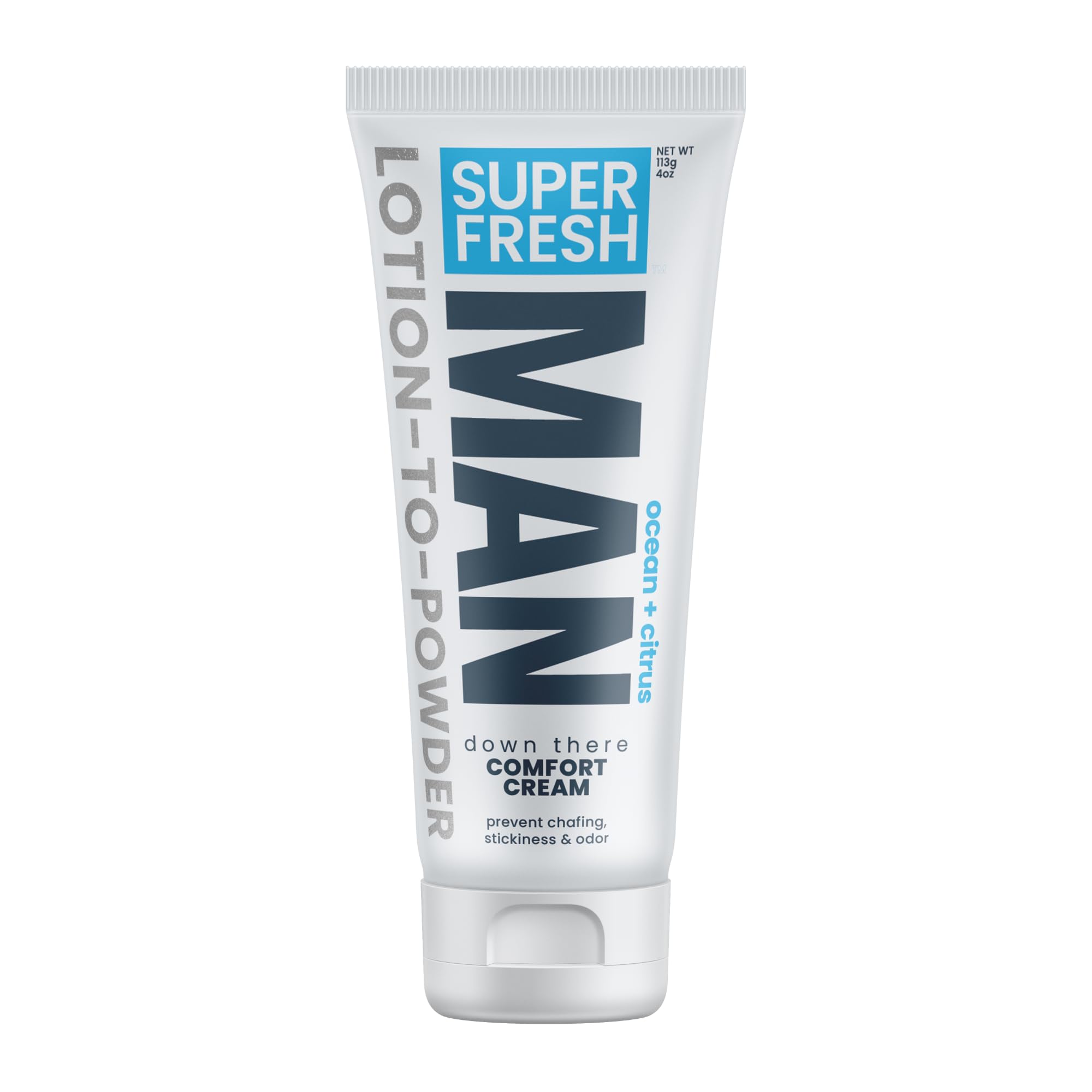 SweatBlock Super Fresh Ball Deodorant for men talc-free lotion-to-powder 4oz aluminium-free paraben-free natural ingredients