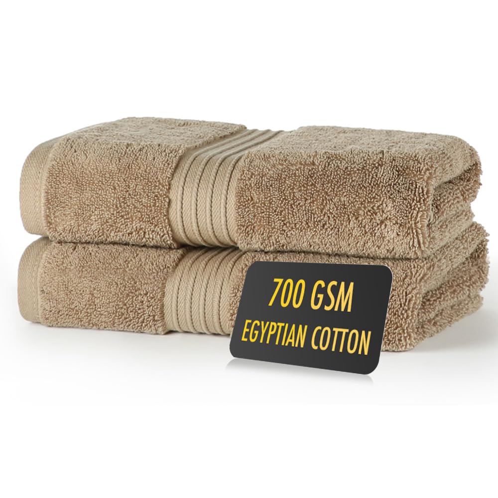 Hotel Towels at Home: ALSAP 700 GSM Egyptian Cotton Hand Towels Set of 2