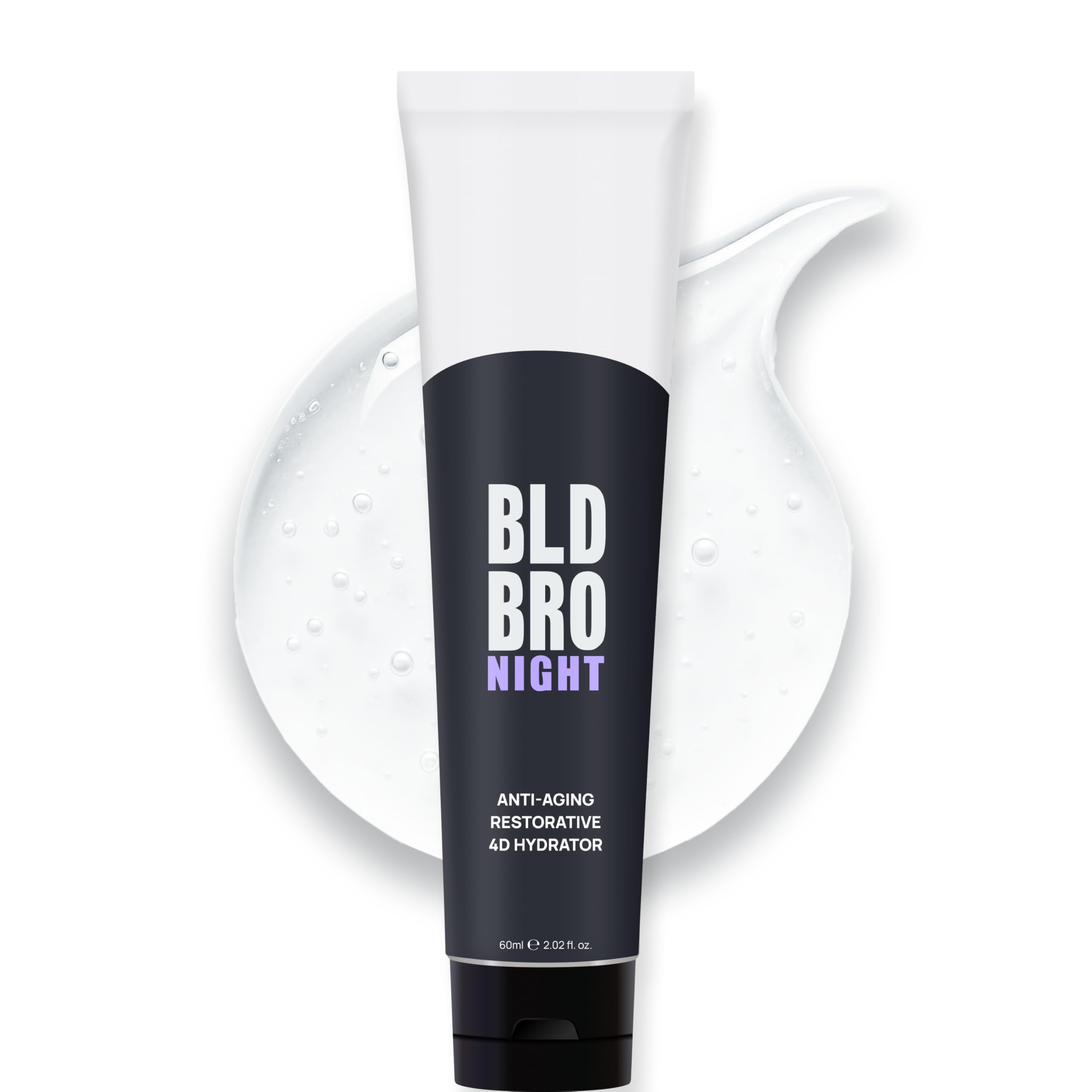 BLD BRO Night Bald Head Moisturiser anti-ageing gel with 4D hyaluronic acid peptides vegan cruelty-free overnight repair