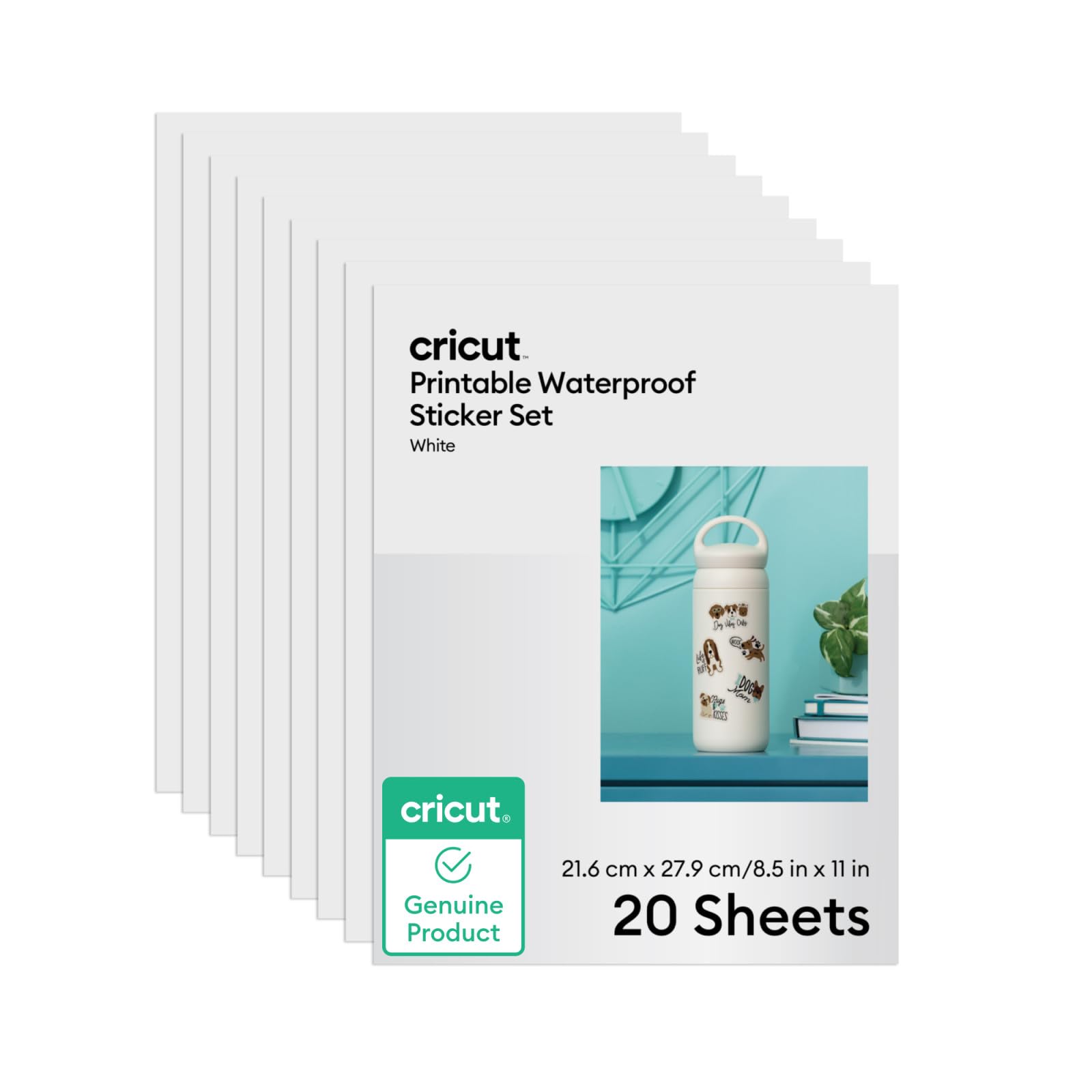 Cricut printable waterproof sticker set 20 sheets vinyl laminate inkjet printer UV resistant 2 year