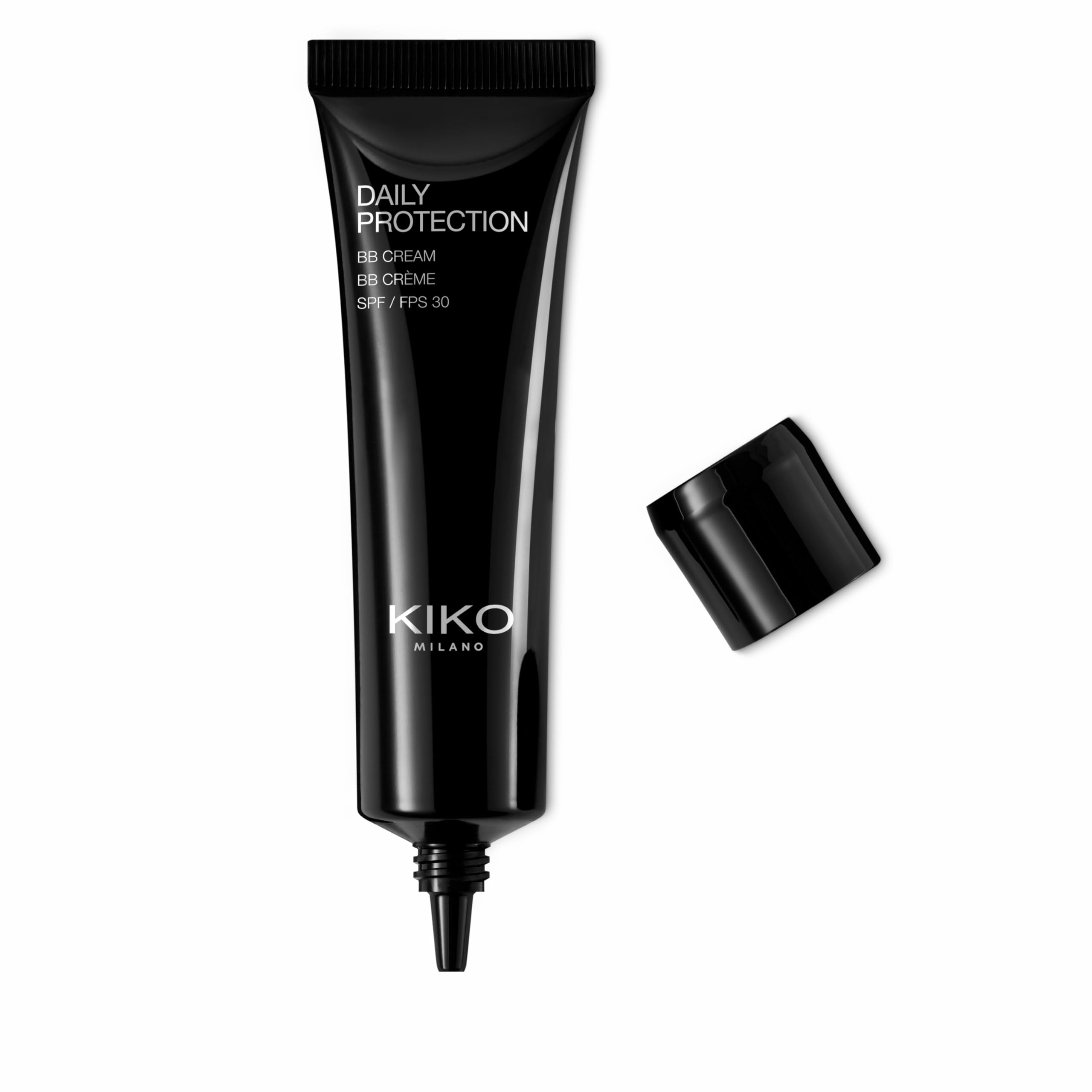 KIKO Milano Daily Protection BB Cream SPF 30 shade 03 tube showing the tinted moisturiser with sea kale extract and non-comedogenic formula for natural finish coverage