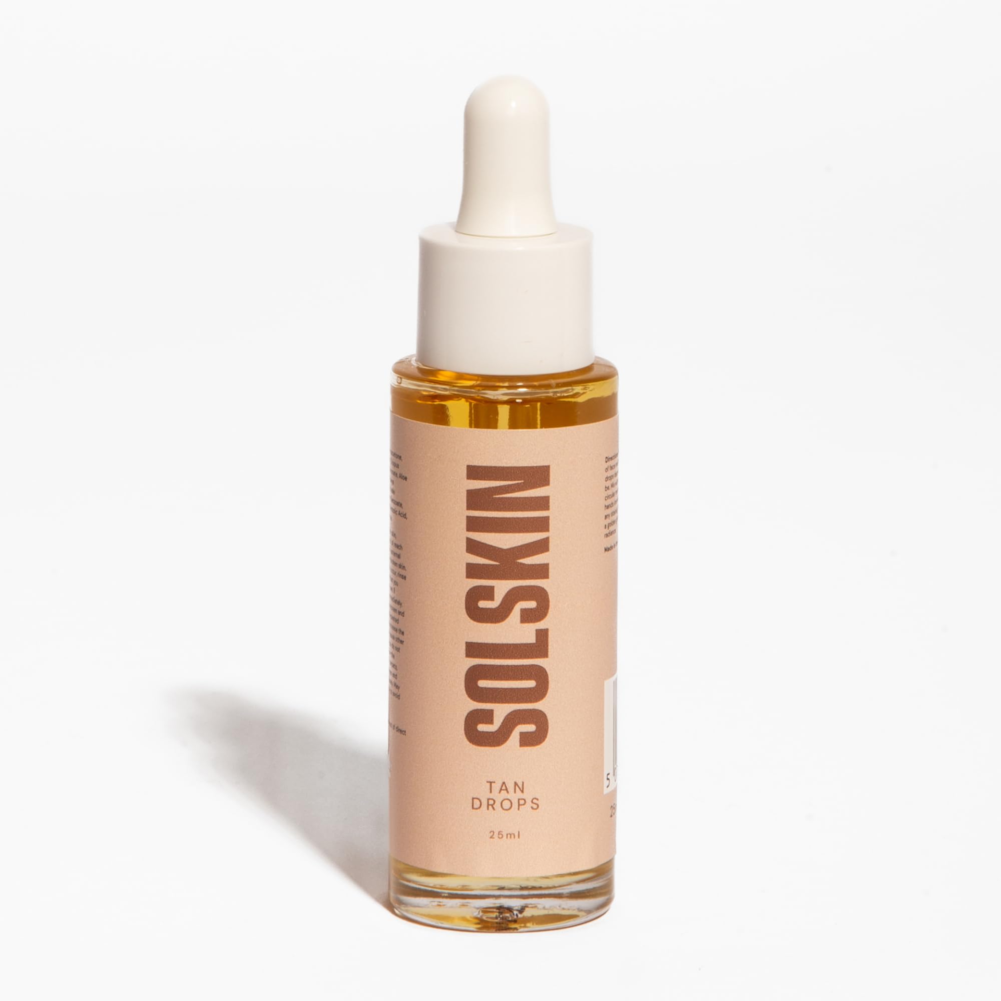 SOLSKIN tanning drops 25ml hyaluronic acid papaya custom glow mix into moisturiser gradual fake tan vegan